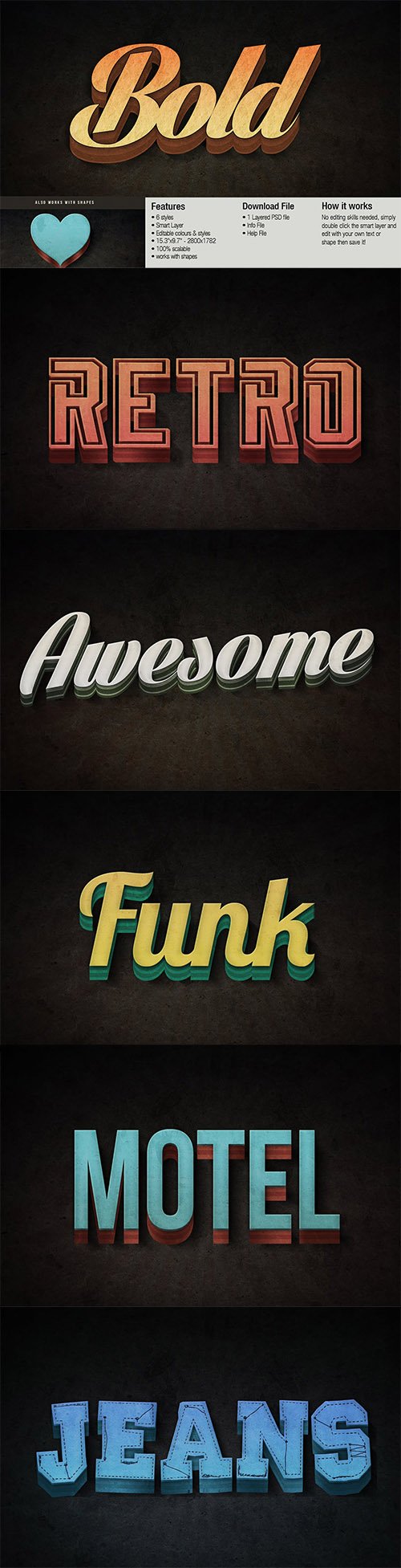 Retro 3D Text Effect