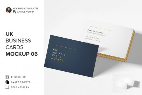 UK Business Cards Mockup 06 5217165