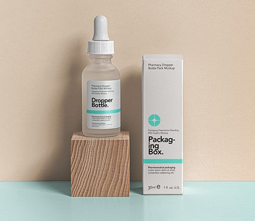Cosmetic Bottle Dropper Mockup