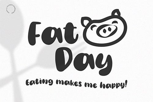 Fat Day - Display | Handwritten | Logo Font