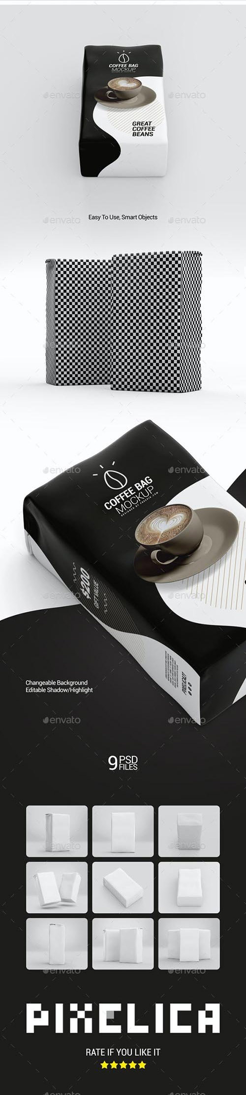 Coffee Paper Bag Mockup 26114957