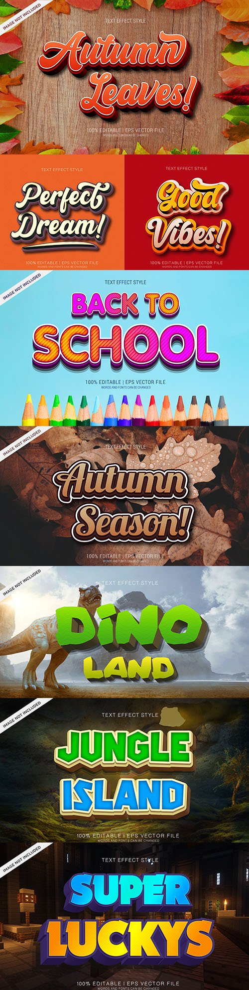 Editable font effect text collection illustration design 153