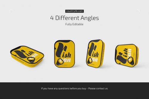 Fish Can Mockup Set 5216318