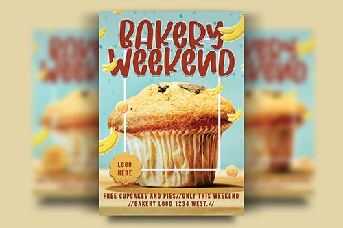 Bakery Weekend Party Flyer Template