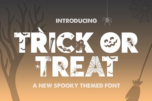 Trick or Treat Silhouette Font