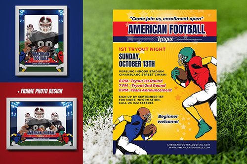 American Football Tryout Flyer