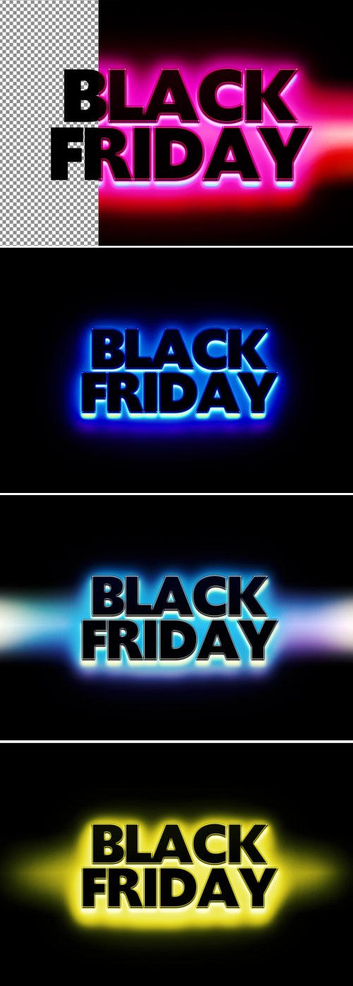 Black Friday Colorful Text Effect 369353195