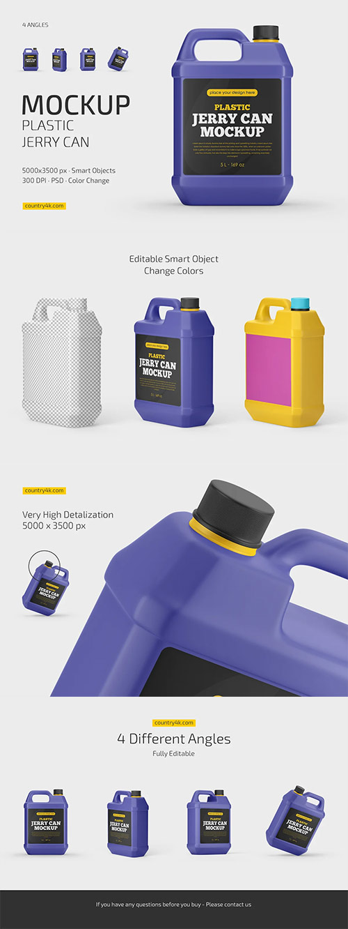 Plastic Jerry Can Mockup Set 6788668