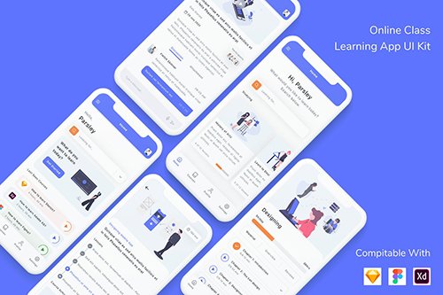 Online Class Learning App UI Kit