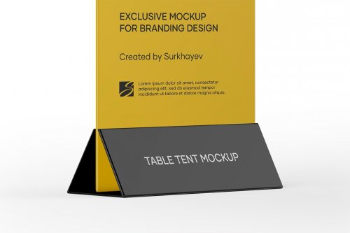 Plastic Table Tent Mockup 5242102