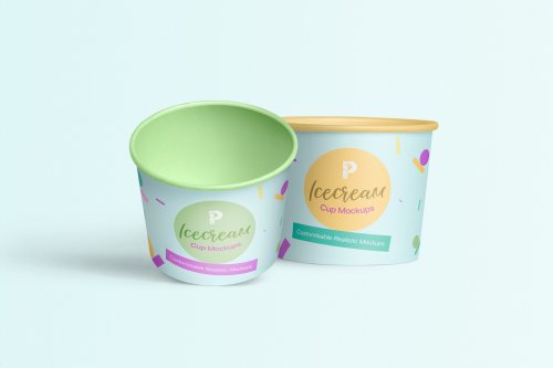 DesignCuts - Ice Cream Cup Mockups Set