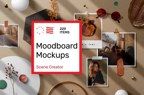 Download Moodboard Mockups Scene Creator 5245186 Mockups Free Psd Templates PSD Mockup Templates