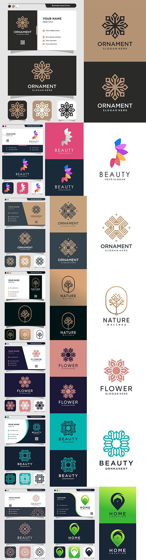 Minimalist elegant logo and business card design 6