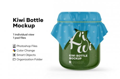 Kiwi Bottle Mockup 5224093