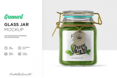 Clear Glass Jar Mockup 2342720