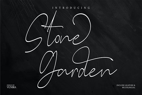 Stone Garden | Script Font