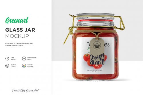 Clear Glass Jar Mockup 2342720