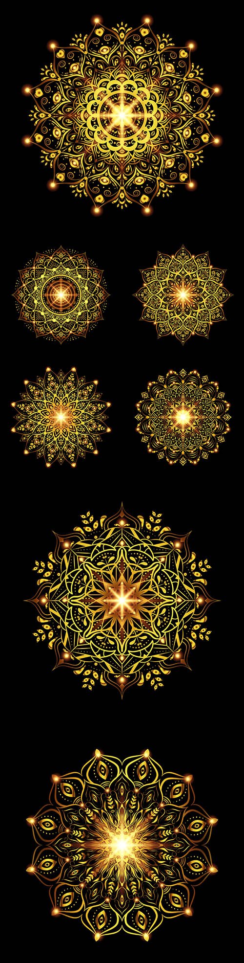 Mandala decorative gold ornament design