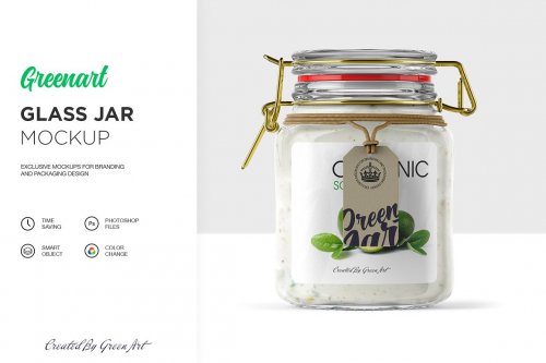 Clear Glass Jar Mockup 2342720