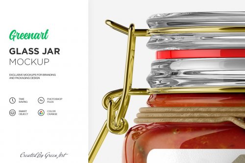 Clear Glass Jar Mockup 2342720