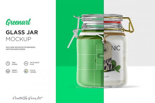 Clear Glass Jar Mockup 2342720
