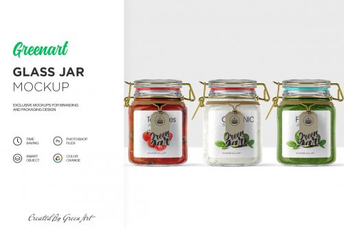 Clear Glass Jar Mockup 2342720
