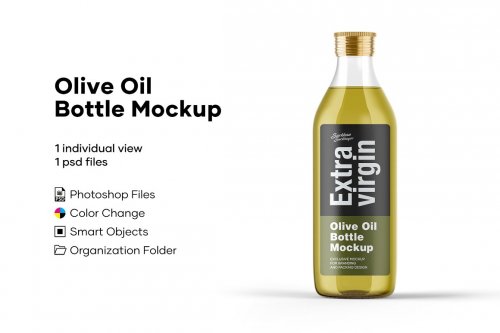 Olive Oil Bottle Mockup 5276739