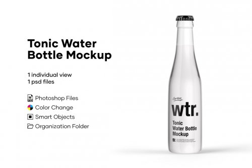 Tonic Water Bottle Mockup 5276745