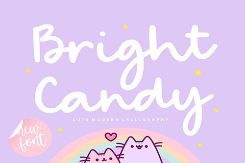 Bright Candy YH - Cute Calligraphy Font