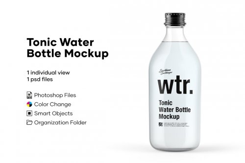 Tonic Bottle Mockup 5276734