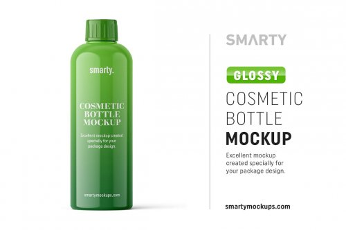Glossy cosmetic bottle mockup 4817561