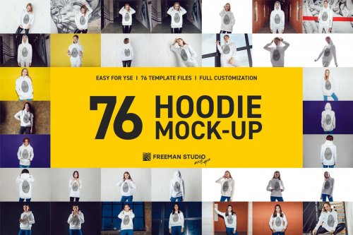 76 Hoodie Mock-Up Set 4767702