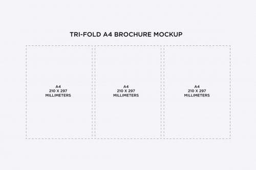Tri-Fold A4 Brochure Mockup 4550362