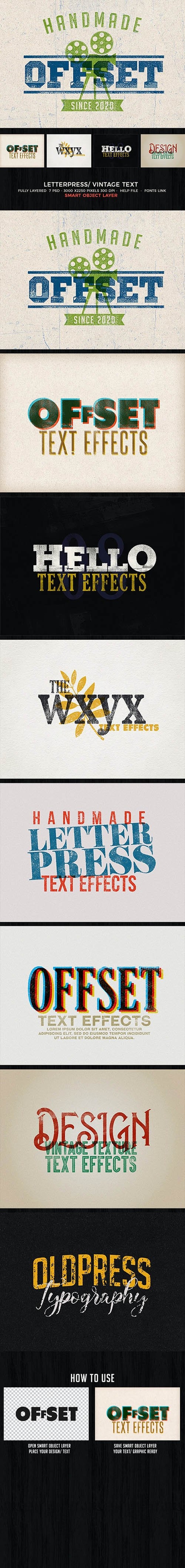 Letterpress / Vintage Text Effects 28019371