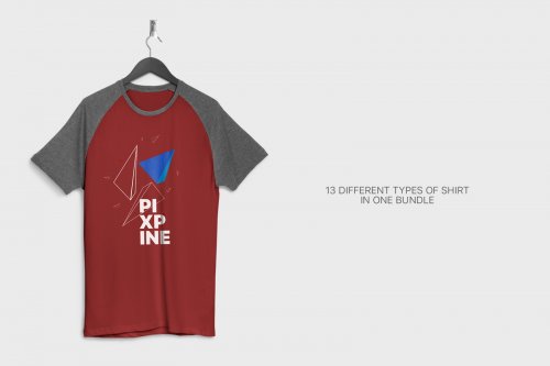 T-Shirt Mockup - Hanging Apparel Bundle