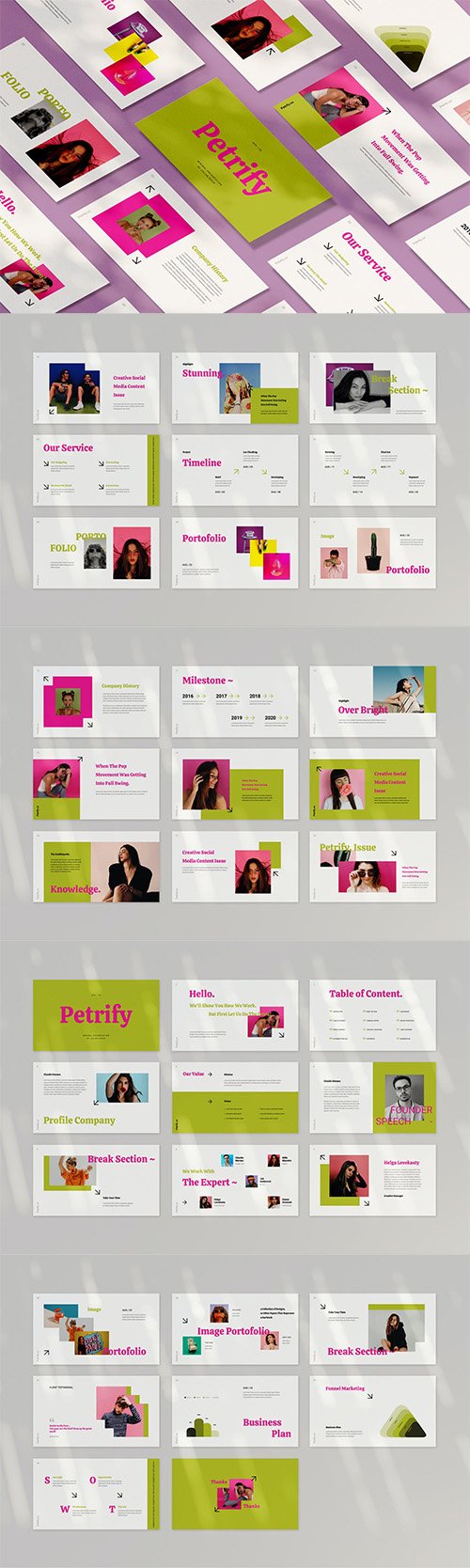 Petrify Creative Powerpoint, Keynote and Google Slides Template