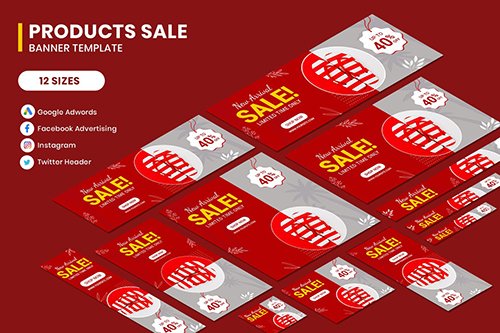 Products Sale Google Adwords Banner Template
