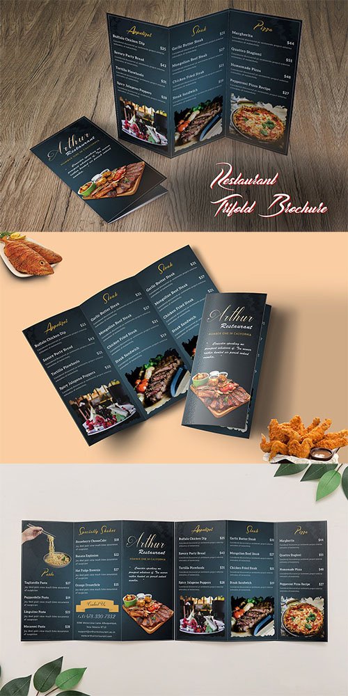 Restaurant Food Menu Trifold Brochure-02