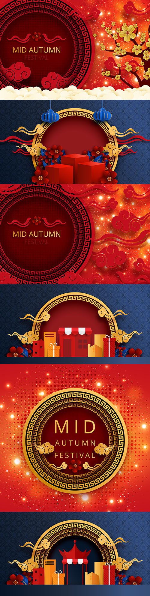 Mid autumn festival Chinese traditional celebration illustration