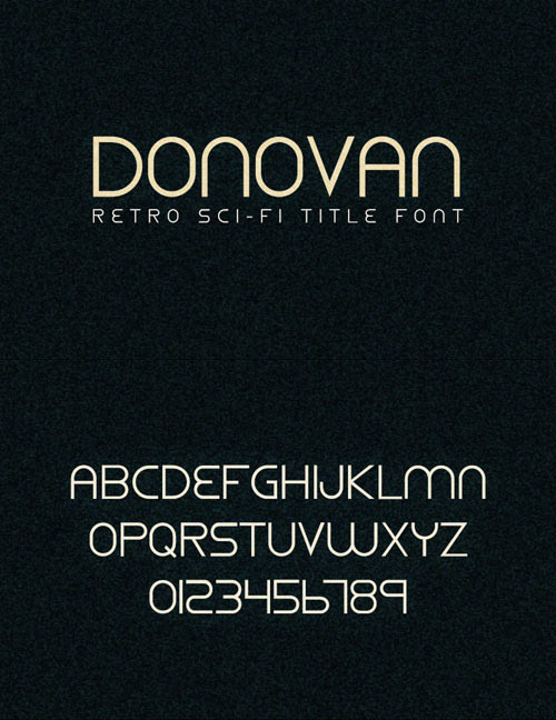 Donovan - Retro Sci-Fi Title Font