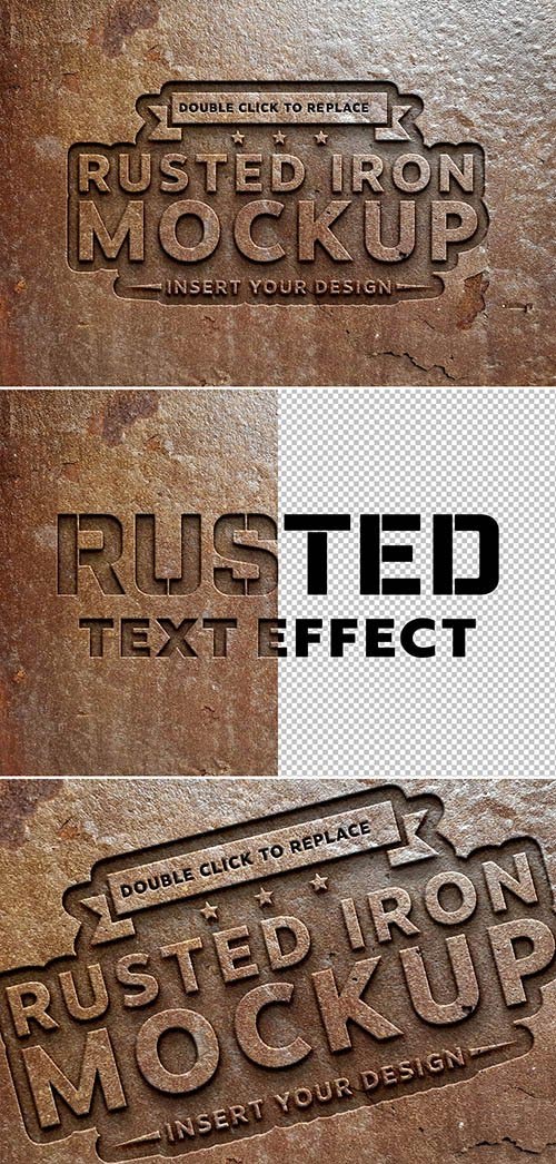 Rusted Metal Text Effect Mockup