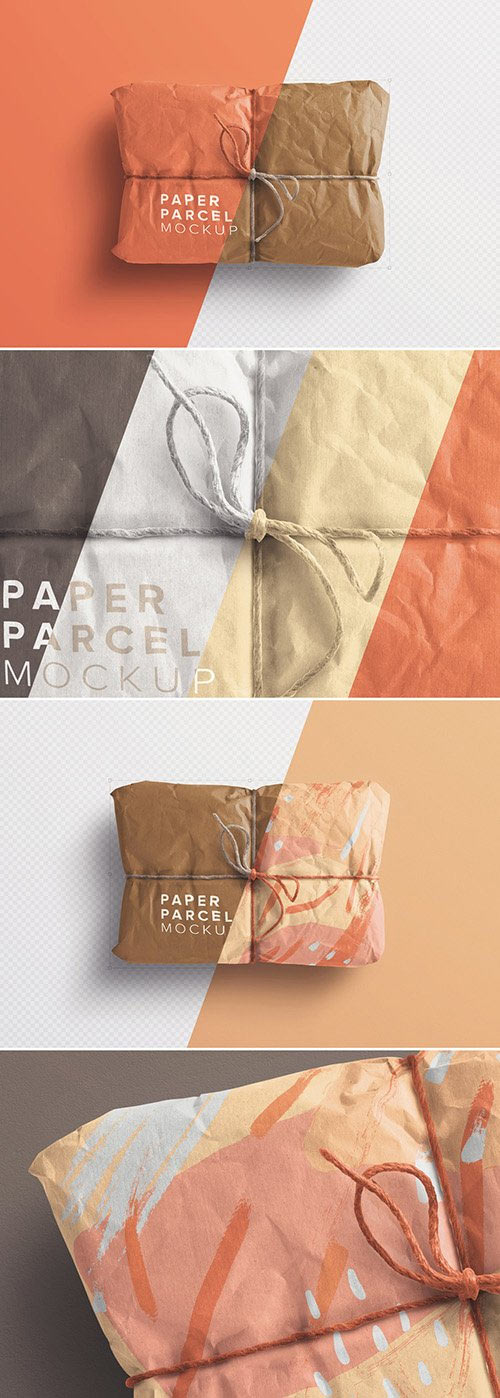 Paper Parcel Mockup with Twine