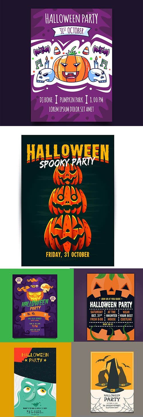 Halloween Party Flyers and Poster Pack