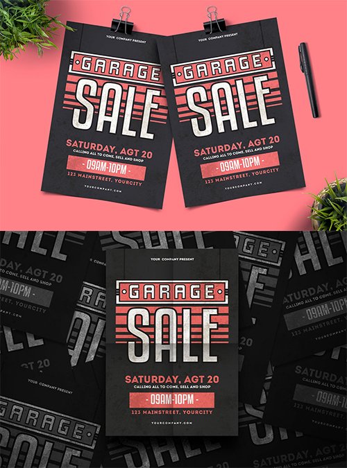 Garage Sale PSD and AI Flyer