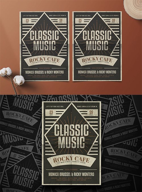 Classic Music PSD and AI Flyer
