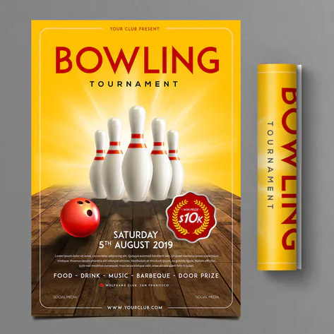Bowling Tournament PSD Flyer