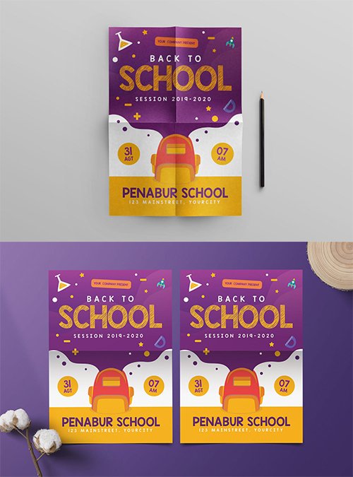 Back to School PSD and AI Flyer