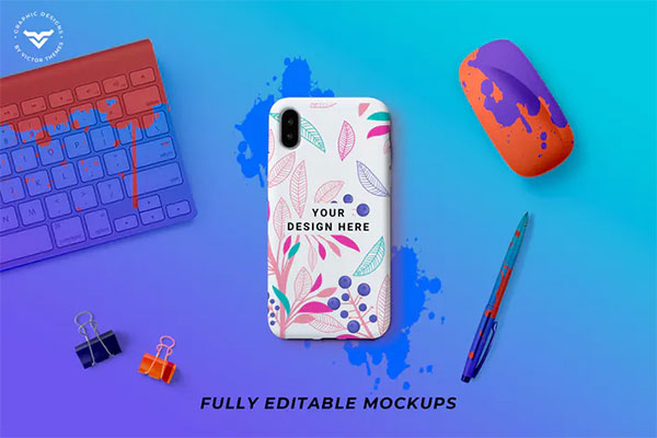 Mobile Cover Mockup PSD Template