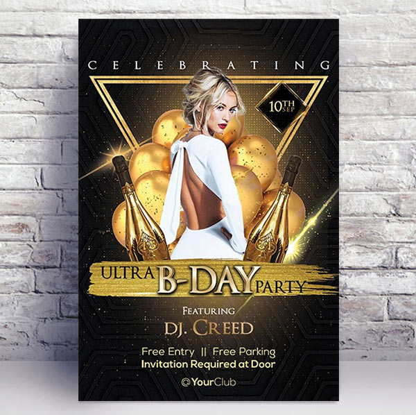 Bday Party - Premium flyer psd template