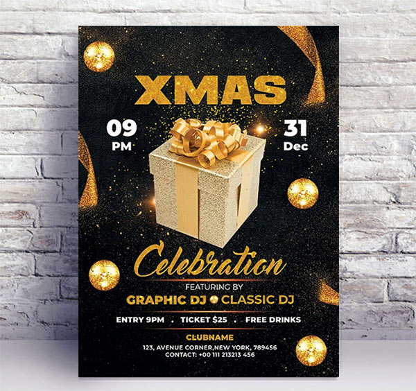 Celebration XMAS - Premium flyer psd template